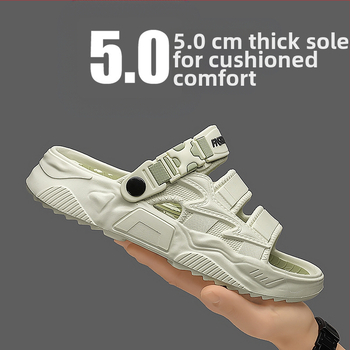 Παντόφλες καρύδας διασυνοριακές, καλοκαιρινές ανδρικές παντόφλες για υπαίθριες δραστηριότητες, μοντέρνα σανδάλια πλατφόρμας μάρκας, ανδρικά παπούτσια για υπαίθριες δραστηριότητες, αθλητικά, αναψυχή, παραλία