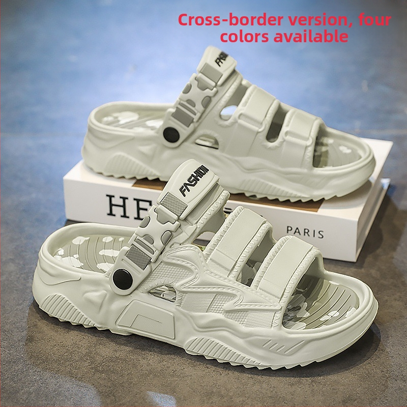 Παντόφλες καρύδας διασυνοριακές, καλοκαιρινές ανδρικές παντόφλες για υπαίθριες δραστηριότητες, μοντέρνα σανδάλια πλατφόρμας μάρκας, ανδρικά παπούτσια για υπαίθριες δραστηριότητες, αθλητικά, αναψυχή, παραλία