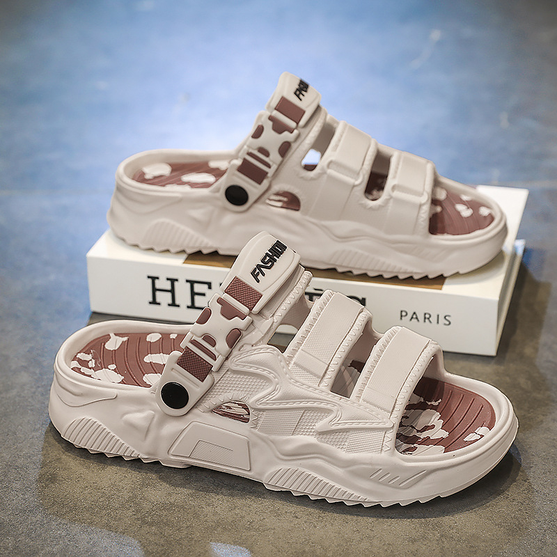 Παντόφλες καρύδας διασυνοριακές, καλοκαιρινές ανδρικές παντόφλες για υπαίθριες δραστηριότητες, μοντέρνα σανδάλια πλατφόρμας μάρκας, ανδρικά παπούτσια για υπαίθριες δραστηριότητες, αθλητικά, αναψυχή, παραλία