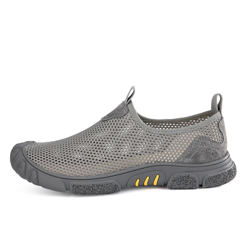 Sandale sport casual ușoare cu goluri, cu plasă de pânză, pentru bărbați, de vară, cu vârfuri în aer liber, sport, casual, pantofi de zi cu zi