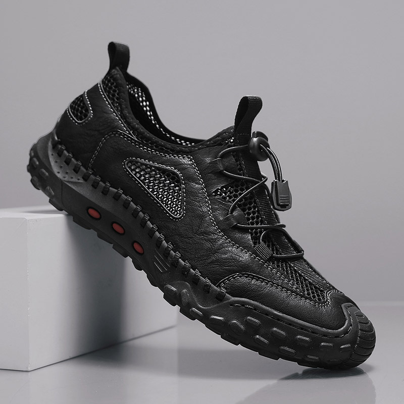 Pantofi de vară pentru bărbați, respirabili, cu suprafață de plasă, alunecare pe plasă, pantofi sport în aer liber, conducere, alpinism și pantofi de vad