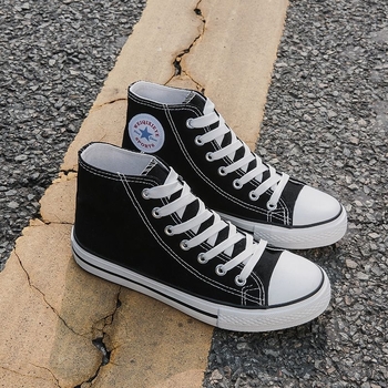 Augstas audekla kurpes vīriešiem un sievietēm, pāriem, studentiem, korejiešu stila daudzpusīgi ikdienas apavi, plakanas kurpes, baltas kurpes, klasiskas daudzpusīgas kurpes D02