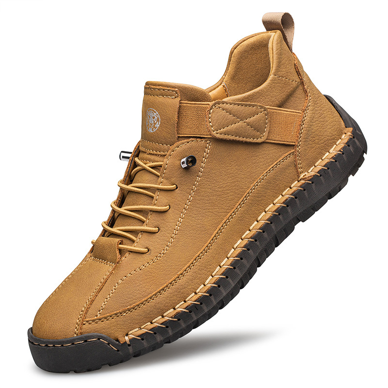 Pantofi de piele pentru bărbați, model modern, cu cusături retro, de dimensiuni mari, la modă, casual, din piele pentru bărbați