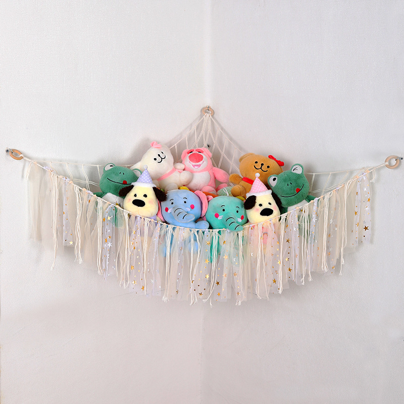 Ääreäärisega paelast puuvillast köiest nukuvõrgust tasku käsitsi kootud paelast kolmnurkse võrgust tasku hoiuvõrgust tasku puuvillast köiest seinale riputatav võrkkiik