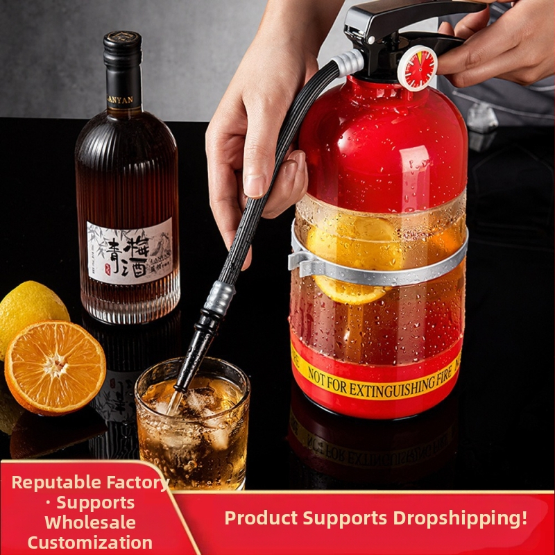 Нетна червена креативна бирена бъчва с ръчно налягане, пожарогасител, вино, оръдие, наливна бира, машина за напитки, бъчва за вино, мини диспенсър за вода