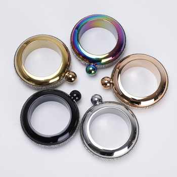 304 nerūdijančio plieno lazdelės formos deimantinė apyrankė, moteriška 3,5 uncijos apvali, padengta alkoholinių gėrimų butelio apyrankė, didelė gertuvė