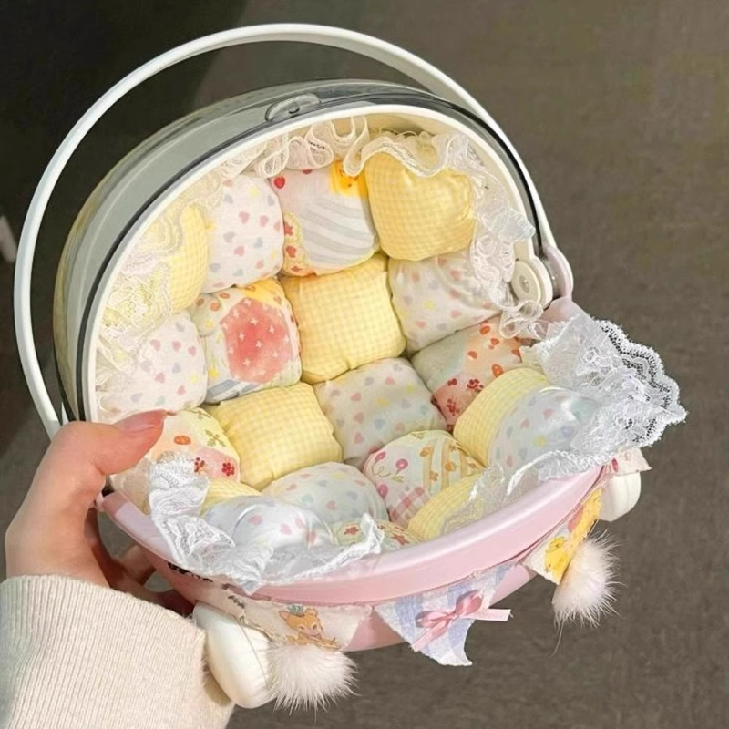 Lababubu kutija za pohranu grickalica, raznih predmeta, igračaka, lutaka, BJD lutaka, prijenosna kolica s poklopcem na preklop
