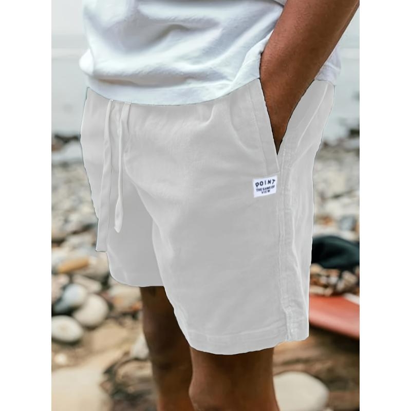 Férfi címkés foltos kordbársony rövidnadrág húzózsinórral, lezser