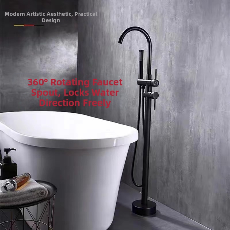 Подов кран за вана медна колона кран за вана домашен хотел топъл и студен автоматичен контрол фабрика на едро кран