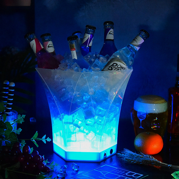 Tiesioginiai gamyklos pardavimai Kūrybinė rombo formos netaisyklinga šešiakampė šampano vyno statinė Ledo alaus statinė Spalvinga šviečianti ledo statinė