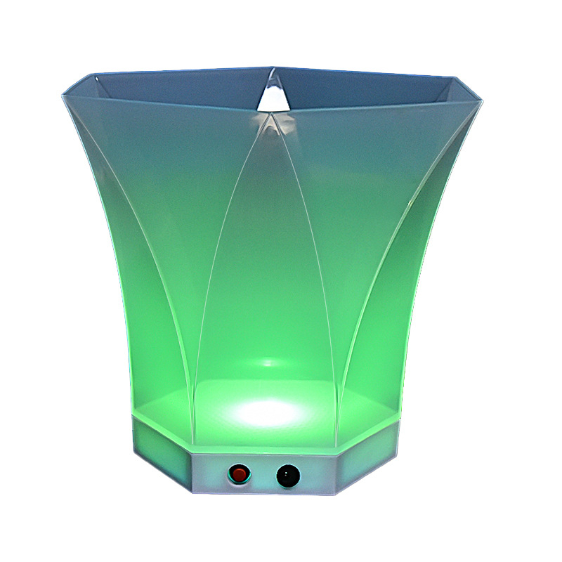 Tiesioginiai gamyklos pardavimai Kūrybinė rombo formos netaisyklinga šešiakampė šampano vyno statinė Ledo alaus statinė Spalvinga šviečianti ledo statinė