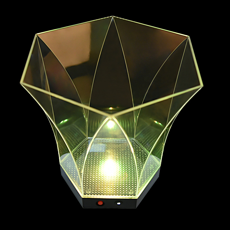 Tiesioginiai gamyklos pardavimai Kūrybinė rombo formos netaisyklinga šešiakampė šampano vyno statinė Ledo alaus statinė Spalvinga šviečianti ledo statinė