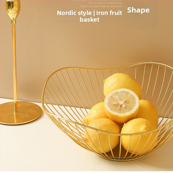 „Nordic Ins“ stiliaus namų vaisių krepšelis, svetainė, kavos staliukas, vaisių padėklas, namų apyvokos reikmenys, modernus, paprastas, kūrybingas užkandžių laikymo krepšelis