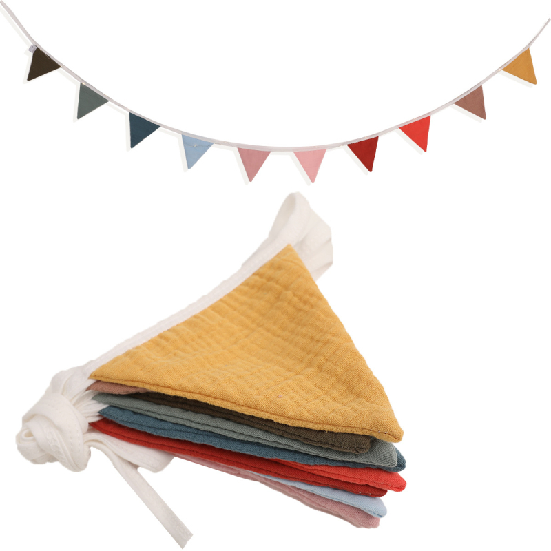 Spalvinga medvilninė vėliavėlė vaikų kambariui, gimtadienio vakarėliui, europietiška ir amerikietiška sienų dekoracija, darželio vimpelo išdėstymas