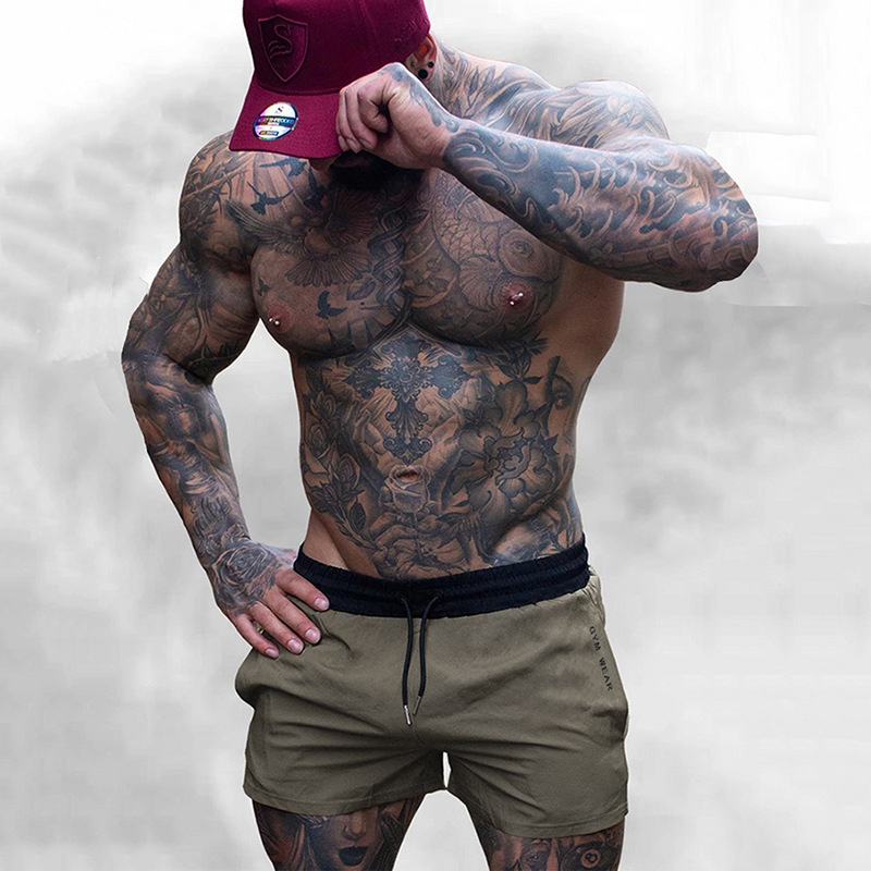 Pantaloni sport trei sferturi pantaloni elastici subțiri pentru bărbați pantaloni scurți de maraton pentru alergare respirabili pantaloni de antrenament pentru sală de gimnastică