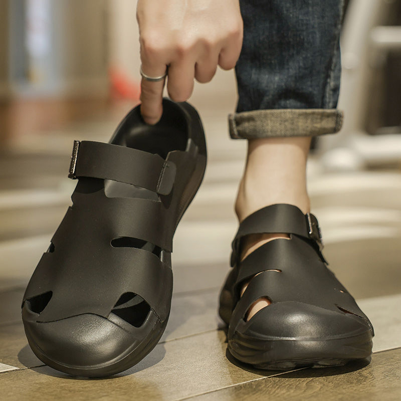 „Birkenstock“ šlepetės vyrams, vasariniai viršutiniai drabužiai, neslystantys, lengvi, kvėpuojantys, užmaunami biuro vyriški vairavimo sandalai.