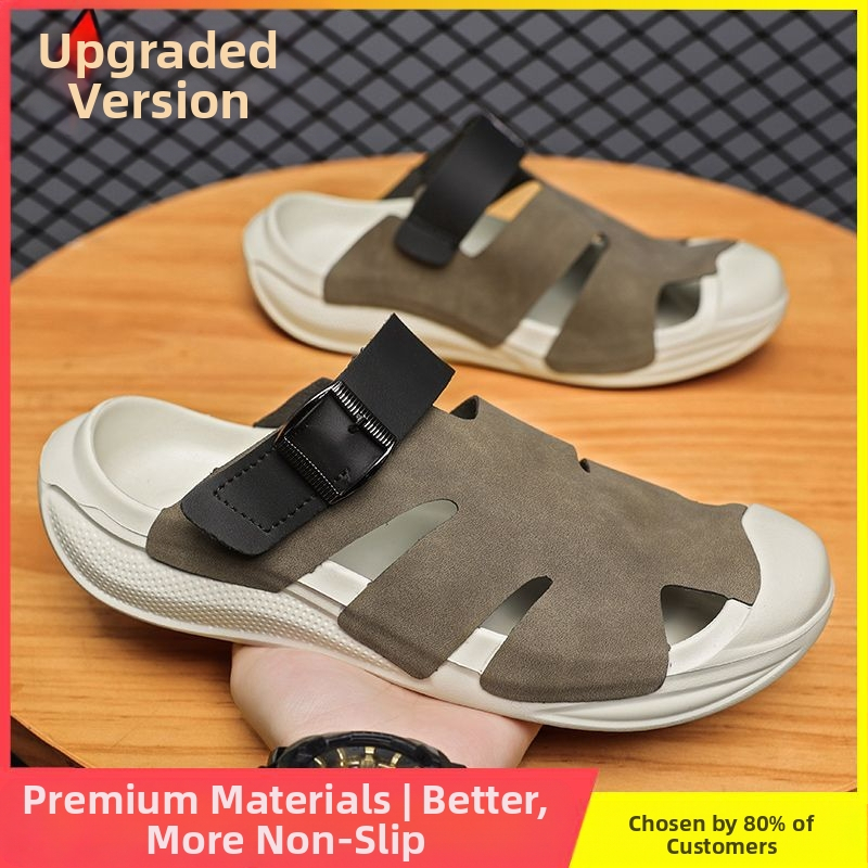 „Birkenstock“ šlepetės vyrams, vasariniai viršutiniai drabužiai, neslystantys, lengvi, kvėpuojantys, užmaunami biuro vyriški vairavimo sandalai.