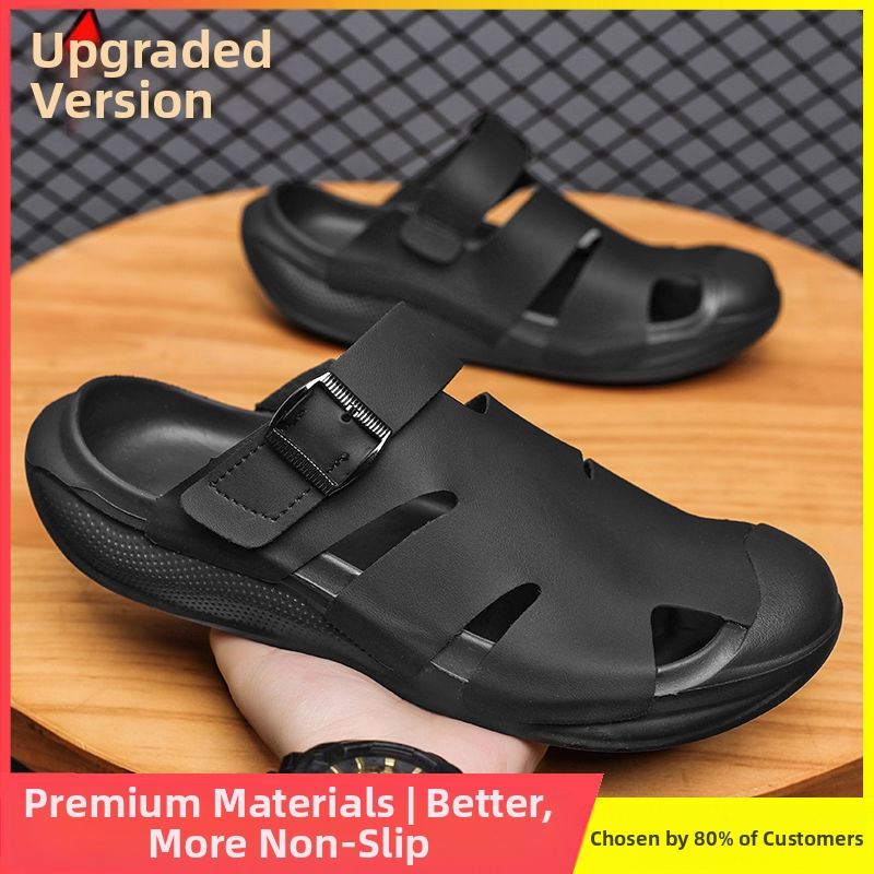 „Birkenstock“ šlepetės vyrams, vasariniai viršutiniai drabužiai, neslystantys, lengvi, kvėpuojantys, užmaunami biuro vyriški vairavimo sandalai.