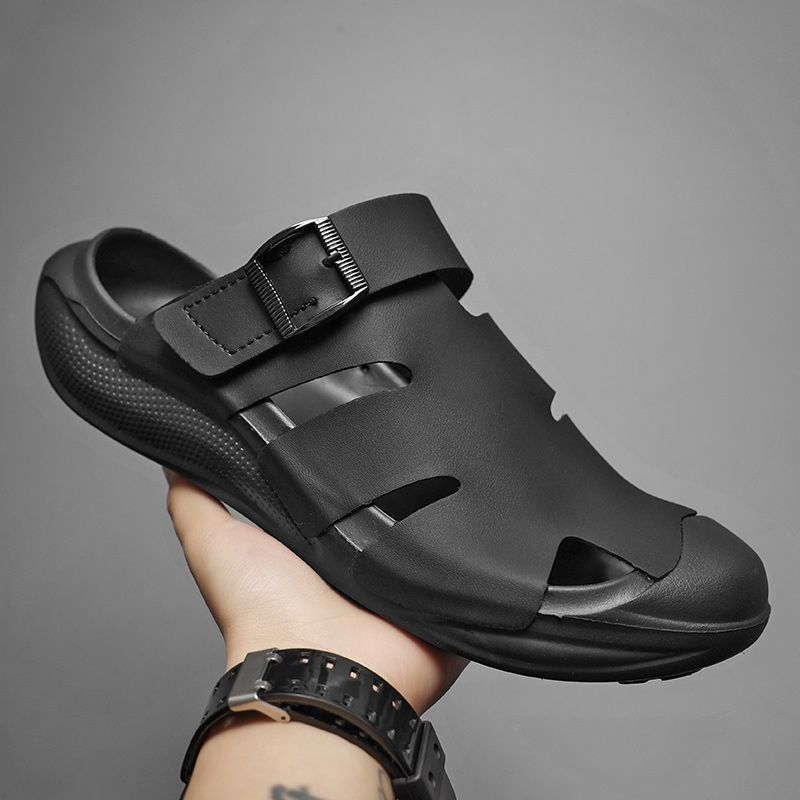 „Birkenstock“ šlepetės vyrams, vasariniai viršutiniai drabužiai, neslystantys, lengvi, kvėpuojantys, užmaunami biuro vyriški vairavimo sandalai.