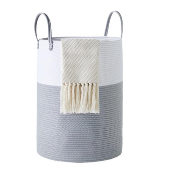 Amazon Διασυνοριακό καλάθι βαμβακερού σχοινιού για βρώμικα ρούχα Καλάθι αποθήκευσης Υπνοδωμάτιο Καλάθι αποθήκευσης παιχνιδιών για μωρά Μεγάλο υφαντό καλάθι αποθήκευσης