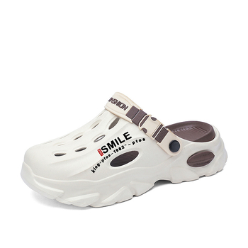 Vyriškos klumpės 2025 m. vasarai Naujos lauko paplūdimio šlepetės Universalios storapadės neslystančios dvigubos paskirties klumpės vidaus naudojimui Dropshipping