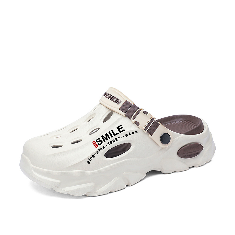 Vyriškos klumpės 2025 m. vasarai Naujos lauko paplūdimio šlepetės Universalios storapadės neslystančios dvigubos paskirties klumpės vidaus naudojimui Dropshipping