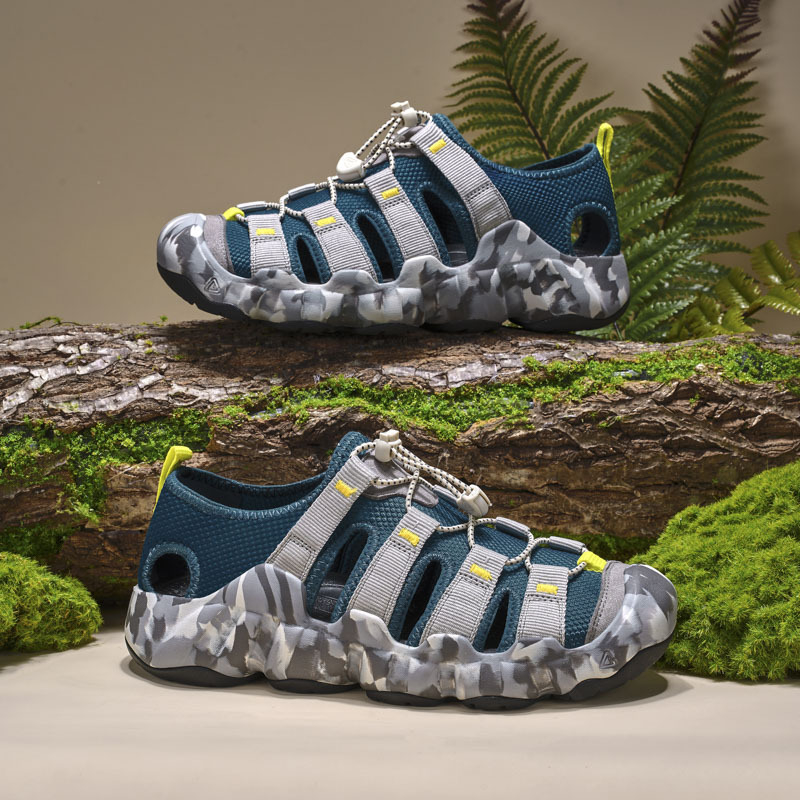 Poros stiliaus Baotou paplūdimio batai, tuščiaviduriai, kvėpuojantys klumpės, minkštapadiai moteriški batai, neslystantys upių batai, vyriškos basutės