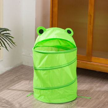 Sulankstomas paprastas animacinių filmukų drabužių krepšelis, tarpvalstybinis sandėliavimo statinės didmeninė prekyba vaikų žaislais, mieli gyvūnų serijos laikymo krepšelis