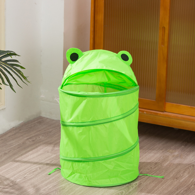 Sulankstomas paprastas animacinių filmukų drabužių krepšelis, tarpvalstybinis sandėliavimo statinės didmeninė prekyba vaikų žaislais, mieli gyvūnų serijos laikymo krepšelis