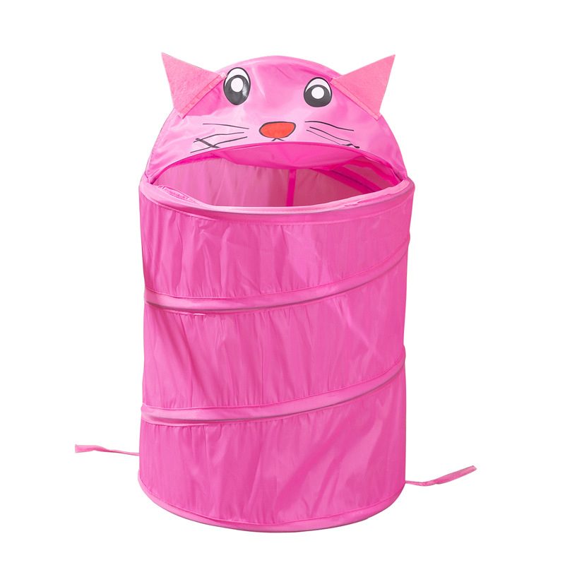 Sulankstomas paprastas animacinių filmukų drabužių krepšelis, tarpvalstybinis sandėliavimo statinės didmeninė prekyba vaikų žaislais, mieli gyvūnų serijos laikymo krepšelis