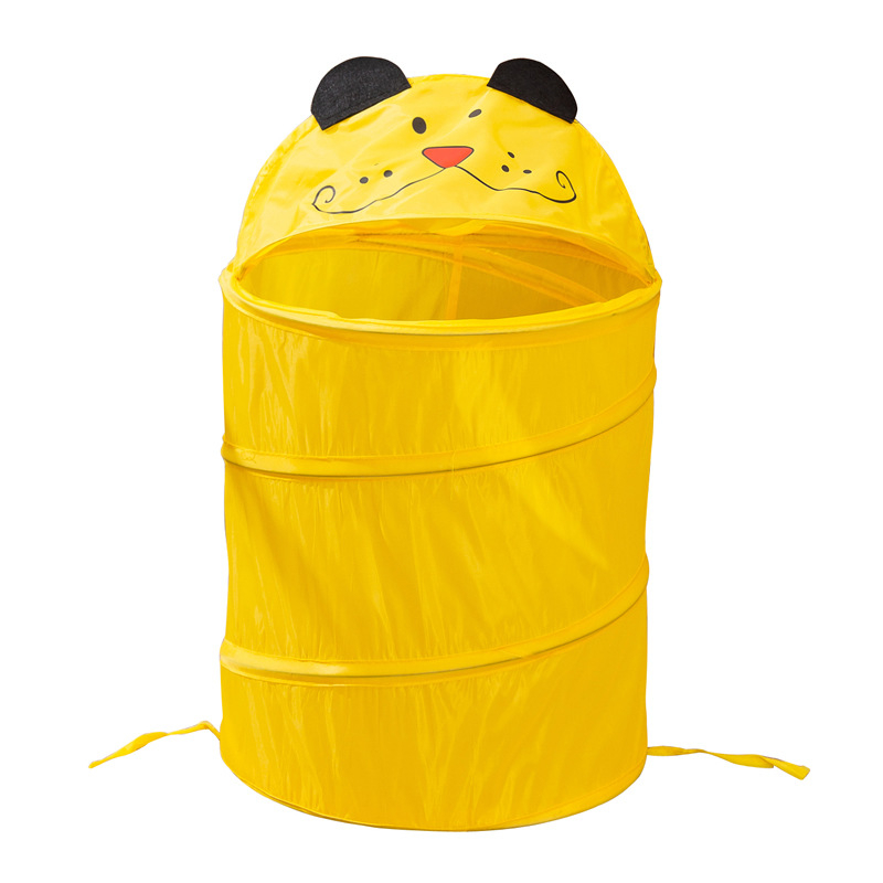 Sulankstomas paprastas animacinių filmukų drabužių krepšelis, tarpvalstybinis sandėliavimo statinės didmeninė prekyba vaikų žaislais, mieli gyvūnų serijos laikymo krepšelis