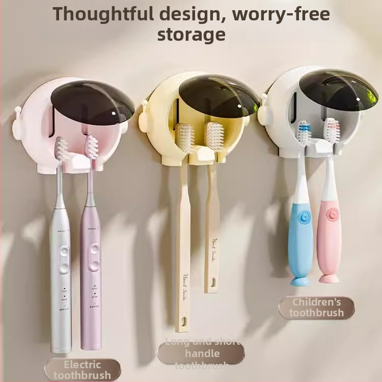 Stojan na zubné kefky na stenu, stojan na zubné kefky bez dierovačov, kreslený film, toaleta, kúpeľňa, nástenný stojan na elektrické zubné kefky