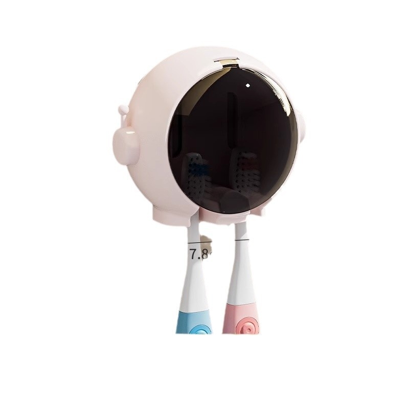 Dantų šepetėlių stovas, montuojamas ant sienos, be perforatorių, animacinis, tualeto, vonios kambario, elektrinių dantų šepetėlių sieninis stovas