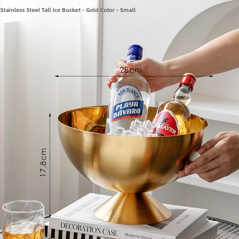 „Crossborder“ nerūdijančio plieno šampano dubenėlis, ledo kibirėlis, baras, ledo kubeliai, ledas, vynas, alus, raudonasis vynas, ledo kubeliai, ledo kibirėlis, punšo dubenėlis