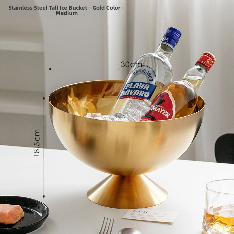 „Crossborder“ nerūdijančio plieno šampano dubenėlis, ledo kibirėlis, baras, ledo kubeliai, ledas, vynas, alus, raudonasis vynas, ledo kubeliai, ledo kibirėlis, punšo dubenėlis