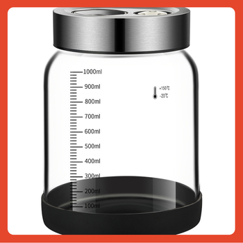 ♀ Βάζο υψηλής περιεκτικότητας σε βοριοπυριτικό γυαλί, σφραγισμένο, οικιακό αυτόματο βάζο εξάτμισης, βάζο τουρσί, ευρύ στόμα, διπλό εξάτμισης, μπουκάλι κρασιού, οινοποίηση