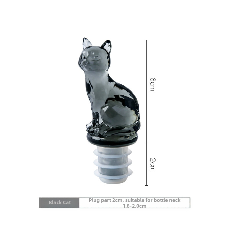 Originalus eksportuotas į Japoniją frankų katės gyvūnas kūrybingas vyno butelio kamštis namas mielas putojantis vynas uždarytas vyno katė