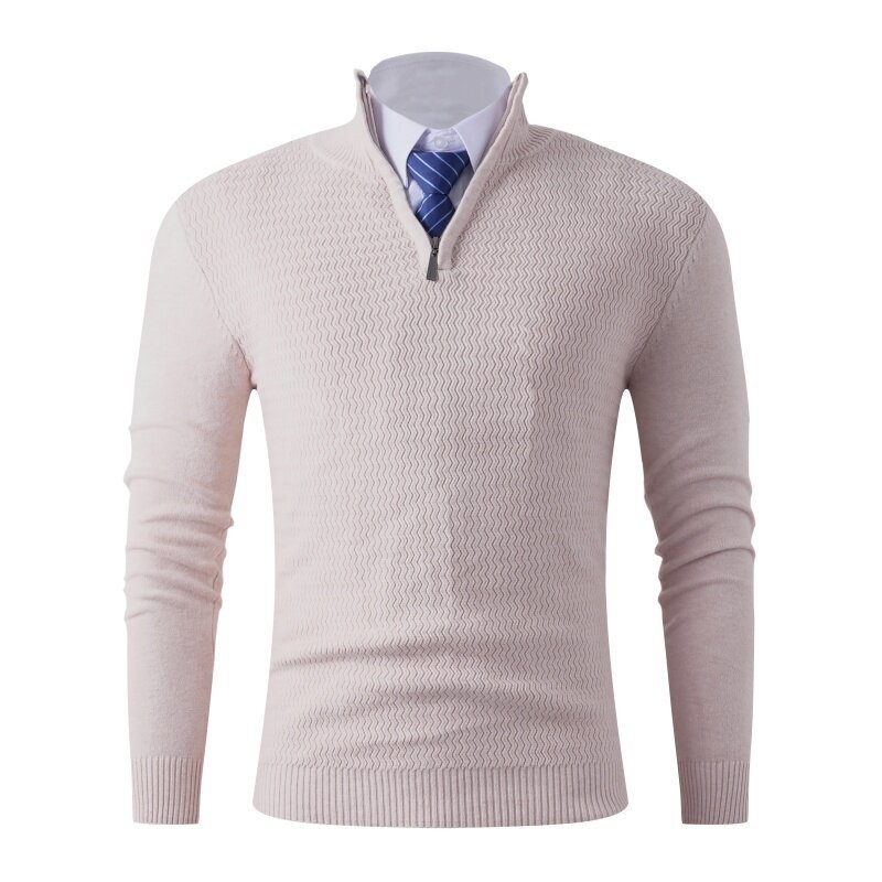 Pulover cu fermoar pe jumătate Amazon Cross-Border 25 Tricotaje de toamnă și de iarnă pentru bărbați, stil casual pentru tineret, cald, la modă, top pentru bărbați