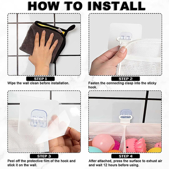 Duoge Classified laste vannitoa mänguasjade hoiukott beebi vannitoa seinale riputatav kott hingav lekkiv võrkkott temu