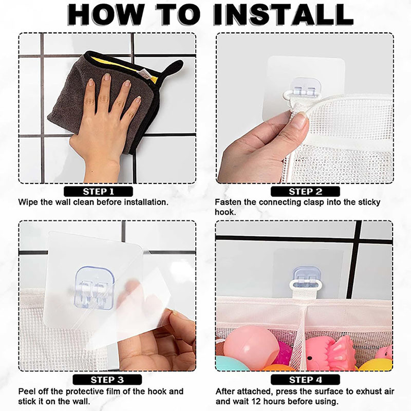 Duoge Classified laste vannitoa mänguasjade hoiukott beebi vannitoa seinale riputatav kott hingav lekkiv võrkkott temu