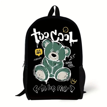Παιδικές σχολικές τσάντες με κινούμενα σχέδια Cool Bear για παιδιά, σακίδια πλάτης για μαθητές δημοτικού, αναπνεύσιμα νάιλον σακίδια πλάτης, άλλα