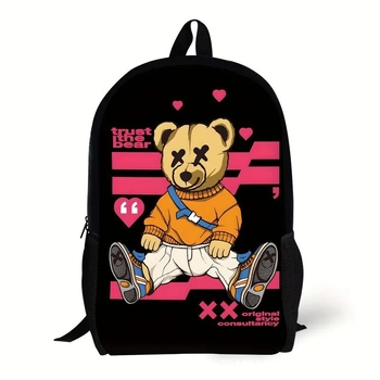 Παιδικές σχολικές τσάντες με κινούμενα σχέδια Cool Bear για παιδιά, σακίδια πλάτης για μαθητές δημοτικού, αναπνεύσιμα νάιλον σακίδια πλάτης, άλλα