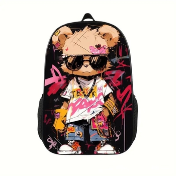 Παιδικές σχολικές τσάντες με κινούμενα σχέδια Cool Bear για παιδιά, σακίδια πλάτης για μαθητές δημοτικού, αναπνεύσιμα νάιλον σακίδια πλάτης, άλλα