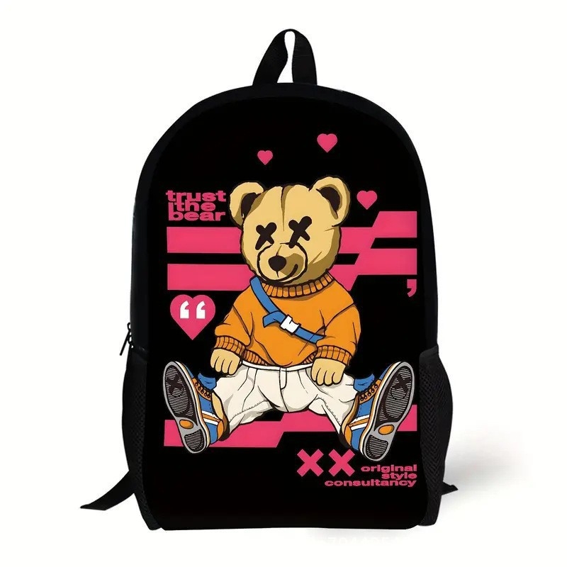 Παιδικές σχολικές τσάντες με κινούμενα σχέδια Cool Bear για παιδιά, σακίδια πλάτης για μαθητές δημοτικού, αναπνεύσιμα νάιλον σακίδια πλάτης, άλλα