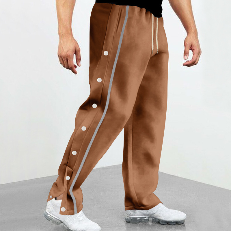 2024-es Cross-Border férfi Amazon gombos nadrág, férfi őszi új, laza, egyenes, húzózsinóros, nagy méretű, férfi lezser nadrág