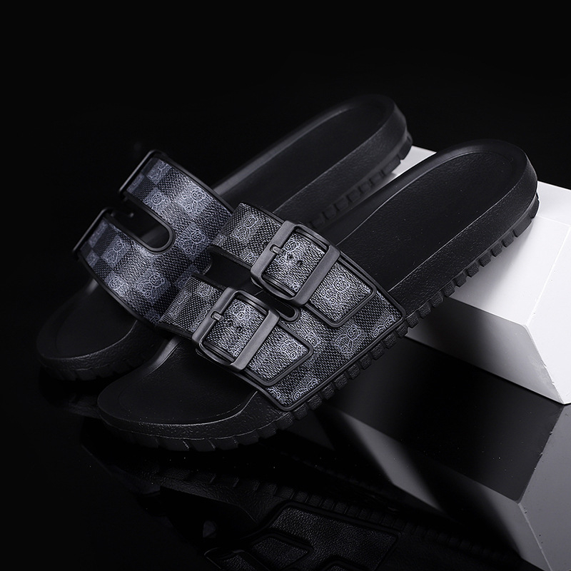 Papuci transfrontalieri cu flori vechi, îmbrăcăminte de vară pentru bărbați, îmbrăcăminte de exterior pentru interior, mărime plus, îmbrăcăminte de exterior cu fund moale, sandale super confortabile în stil european și american