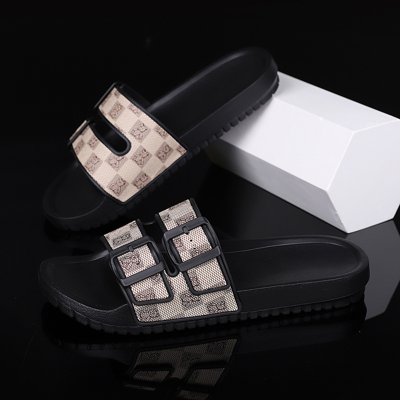 Papuci transfrontalieri cu flori vechi, îmbrăcăminte de vară pentru bărbați, îmbrăcăminte de exterior pentru interior, mărime plus, îmbrăcăminte de exterior cu fund moale, sandale super confortabile în stil european și american