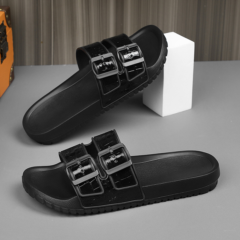 Papuci transfrontalieri cu flori vechi, îmbrăcăminte de vară pentru bărbați, îmbrăcăminte de exterior pentru interior, mărime plus, îmbrăcăminte de exterior cu fund moale, sandale super confortabile în stil european și american