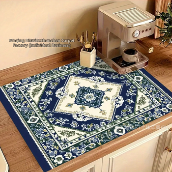 Διασυνοριακό μαξιλάρι αποστράγγισης λάσπης Temu Retro Style Diatom, απορροφητικό μαξιλάρι μηχανής καφέ, μαξιλάρι κουζίνας, μαξιλάρι μόνωσης Amazon Dropshipping