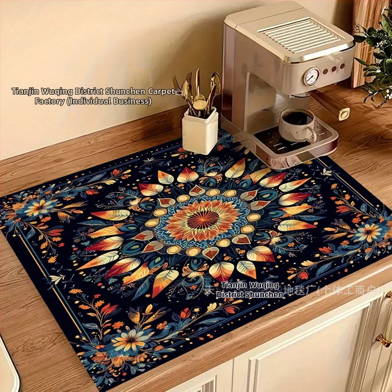 Határokon átnyúló Temu retró stílusú kovaalga iszap leeresztő párna nedvszívó kávéfőző párna konyhai párna Amazon dropshipping szigetelőpárna